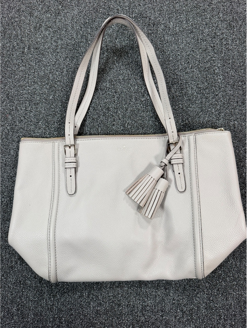 Kate Spade Large Leather Tote Bag with Tassel